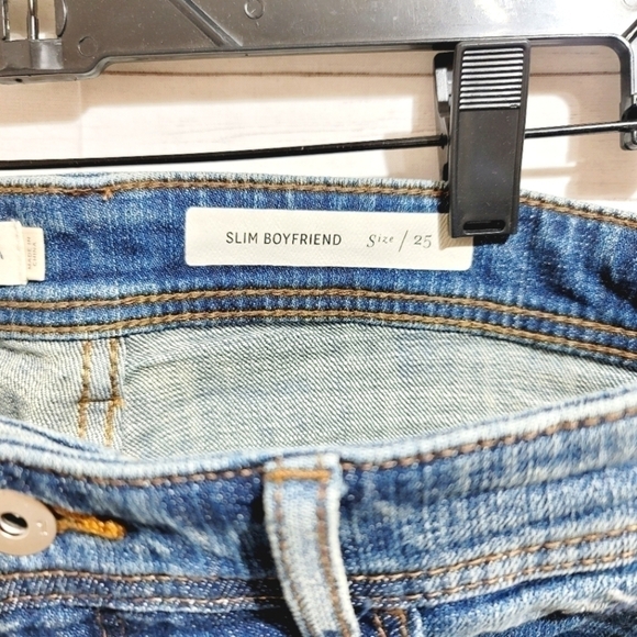 ANTHROPOLOGIE PILCRO & THE LETTERPRESS EMBROIDERED SLIM BOYFRIEND JEANS, SZ 25 - Picture 5 of 9